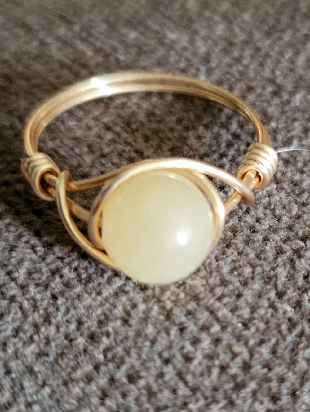 ✨ Yellow Aventurine Copper Wrapped Ring ✨
